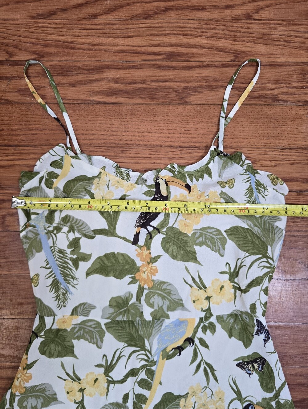 Reformation Cassandra Midi Dress In Tropics Print Sz.0 Slit Adjustable Straps - Picture 13 of 16
